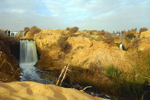 Wady el rayan water fall in Fayium Egypt