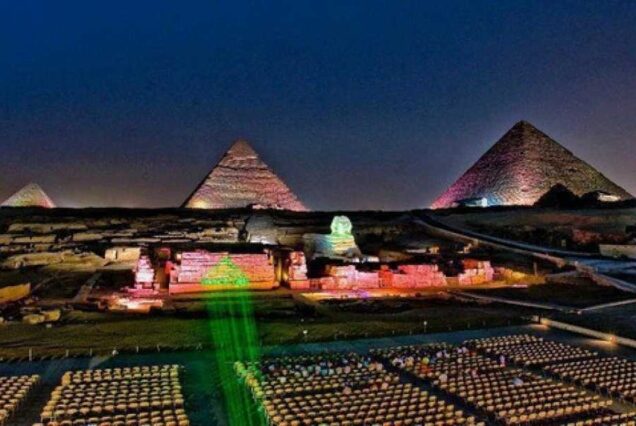 SOUND AND LIGHT SHOW AT GIZA PYRAMIDS